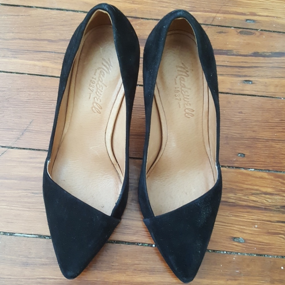 Madewell Black Suede Mira Heels US SIZE 6